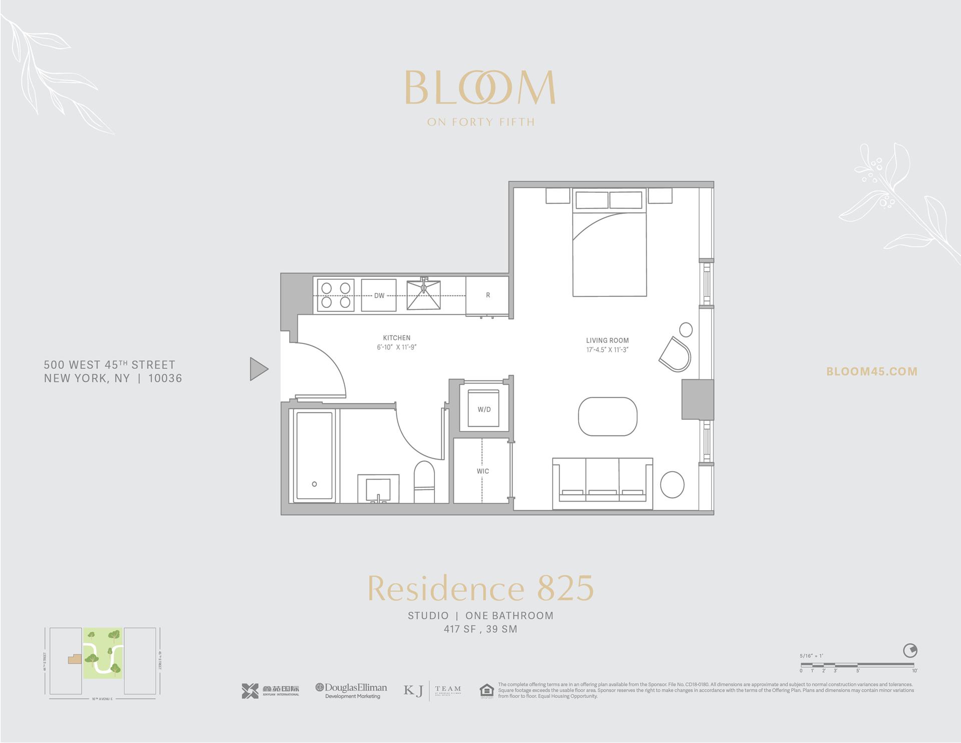 500 West 45th Street, 825