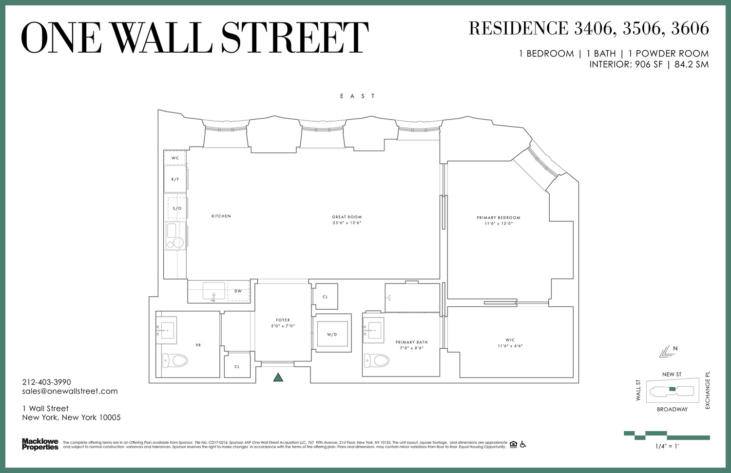One Wall Street, 3606