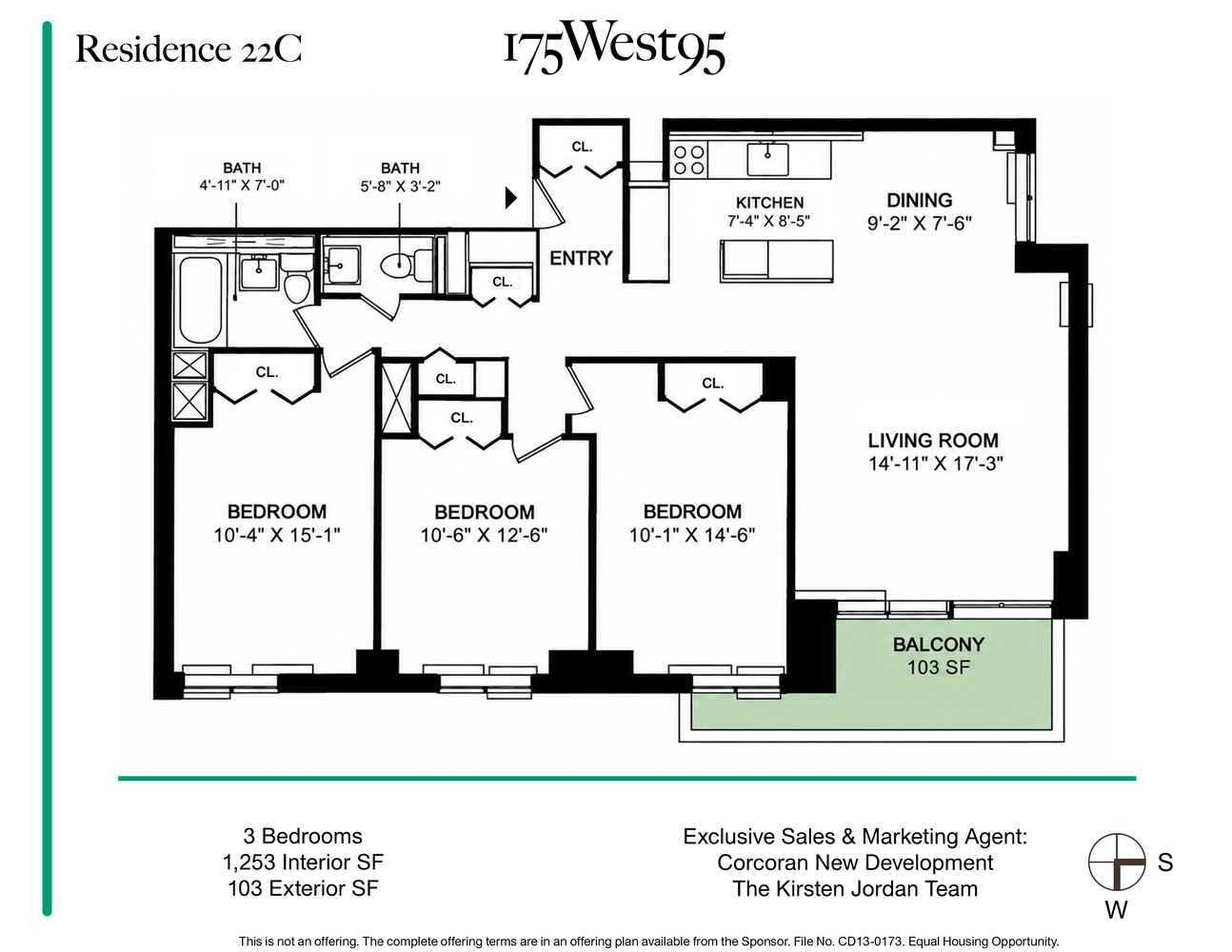 175 W 95TH Street 22C