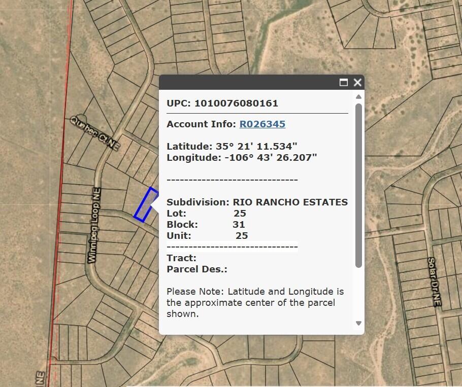 Lot 23, 24, 25 Rio Rancho Estates NE