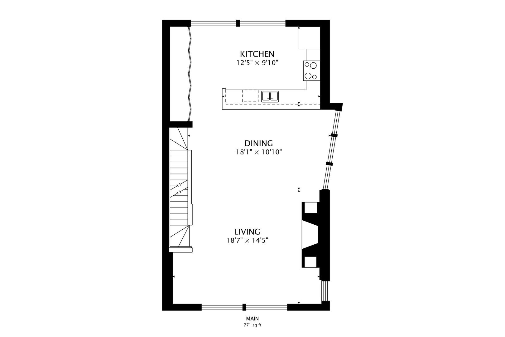 664 N PEORIA Street Unit: 1N
