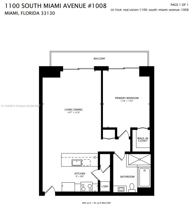 1100 S Miami Ave Unit: 1008
