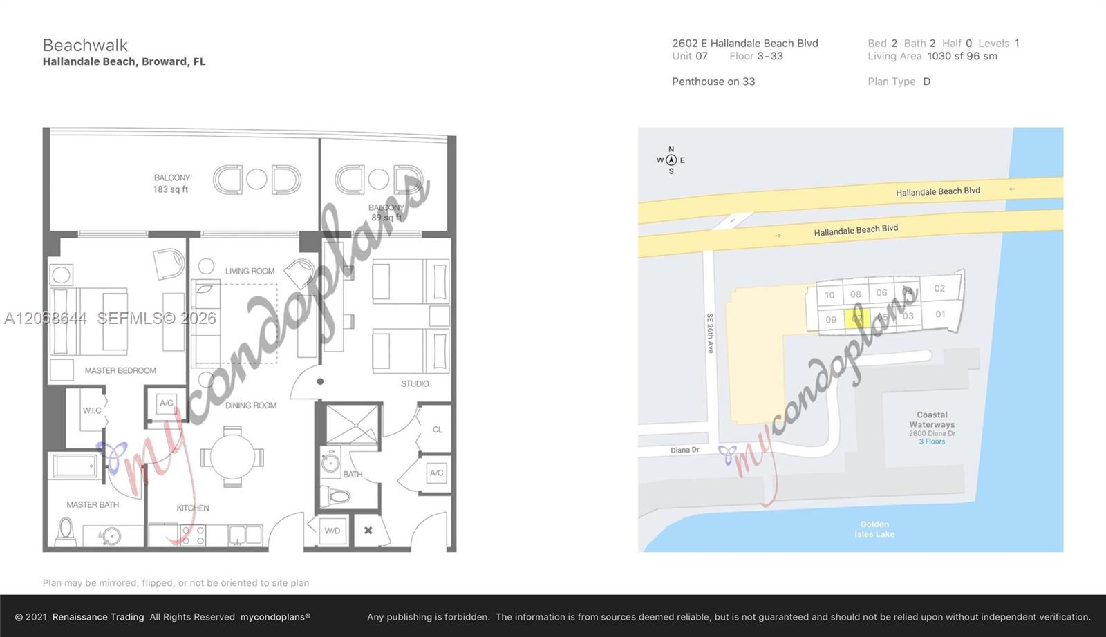 2602 E Hallandale Beach Blvd Unit: R1905