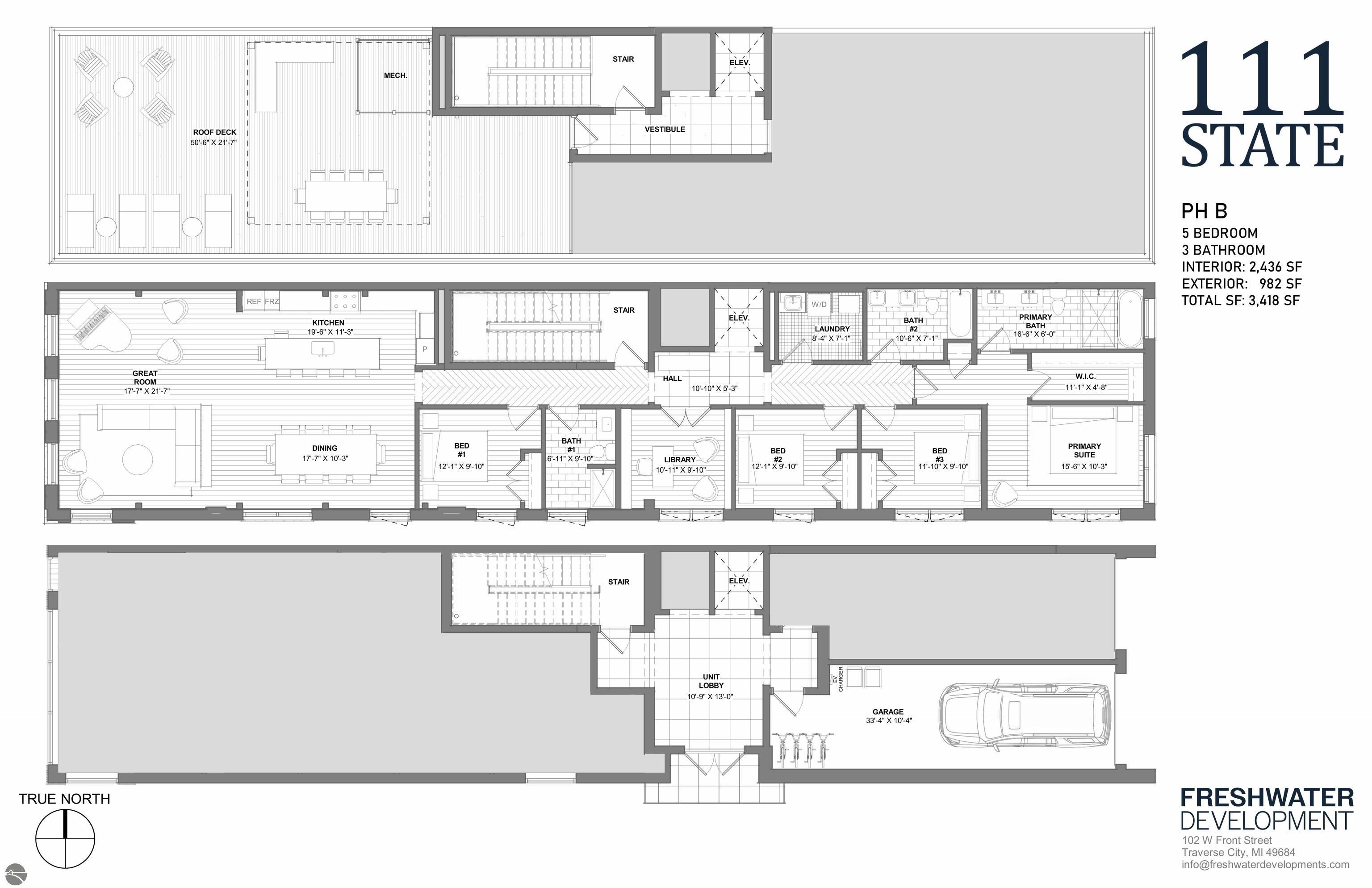 111 E State # B Unit: PH B