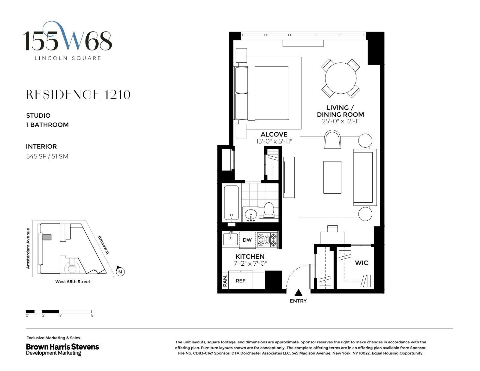 155 W 68TH Street 1210
