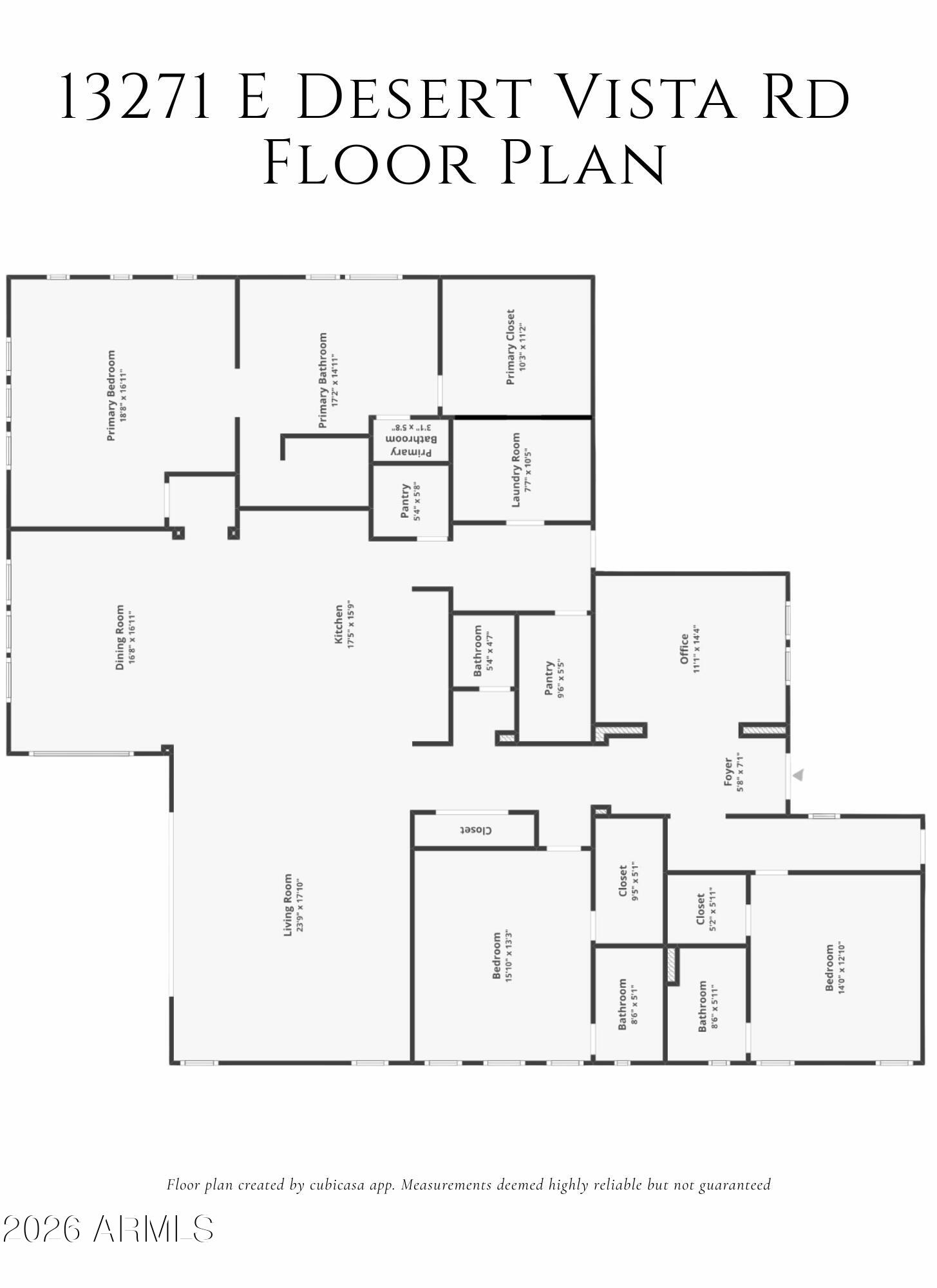 13271 E DESERT VISTA Road