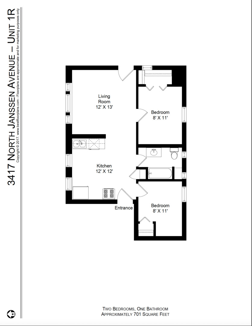 3417 N Janssen Avenue Unit: 1R