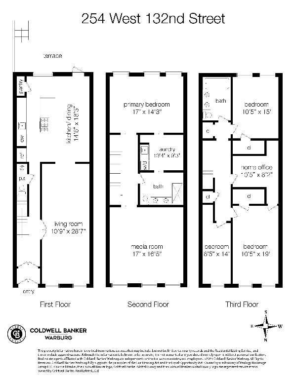 254 W 132nd Street Parlor Triplex