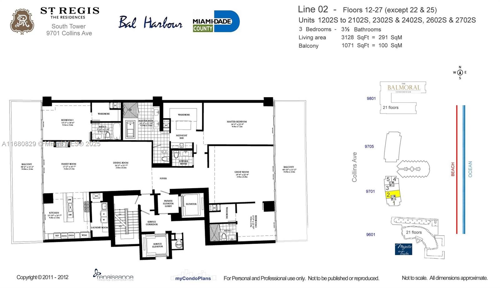 9701 Collins Ave # 1202S