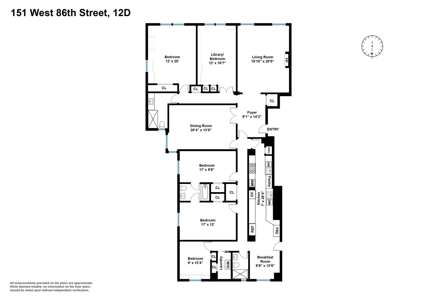 151 W 86TH Street 12D