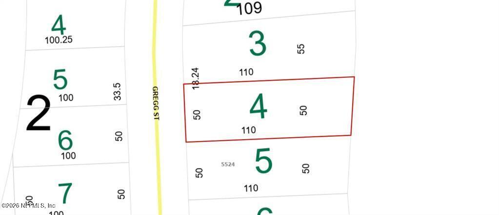 LOT 4 GREGG Street
