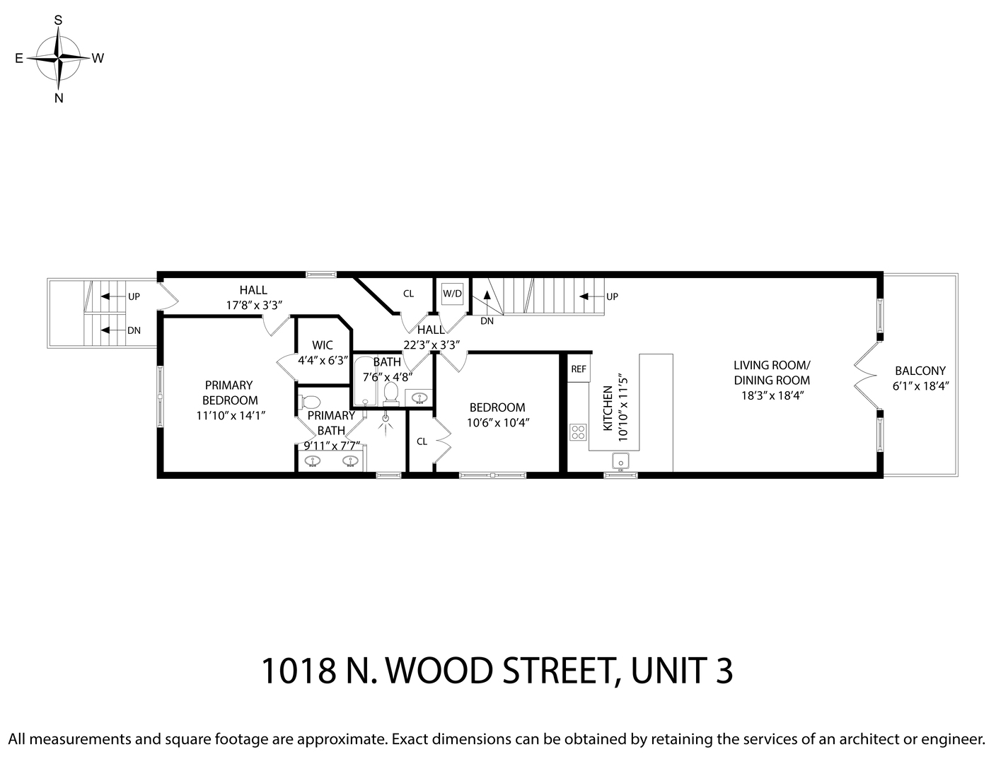 1018 N wood Street Unit: 3
