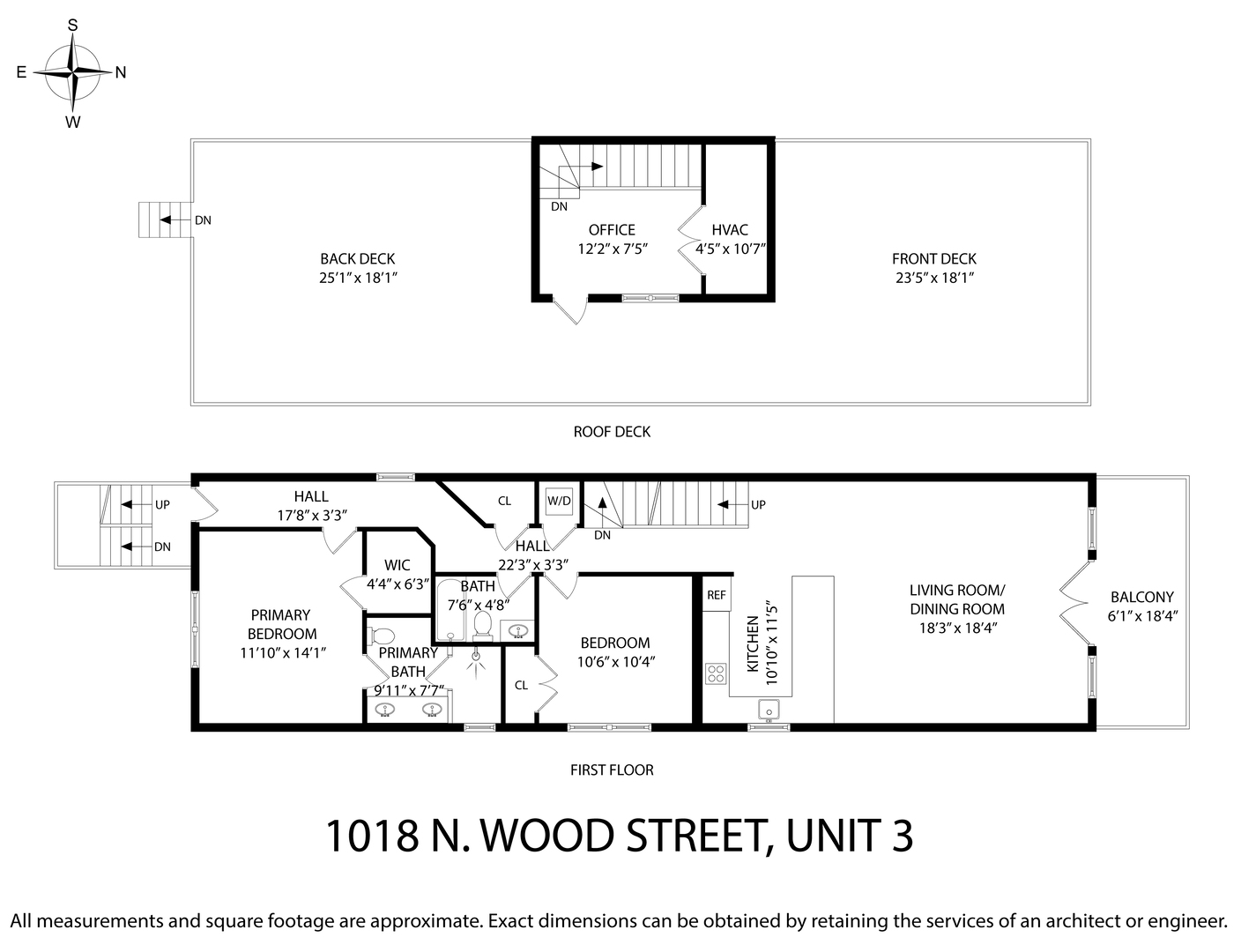 1018 N wood Street Unit: 3