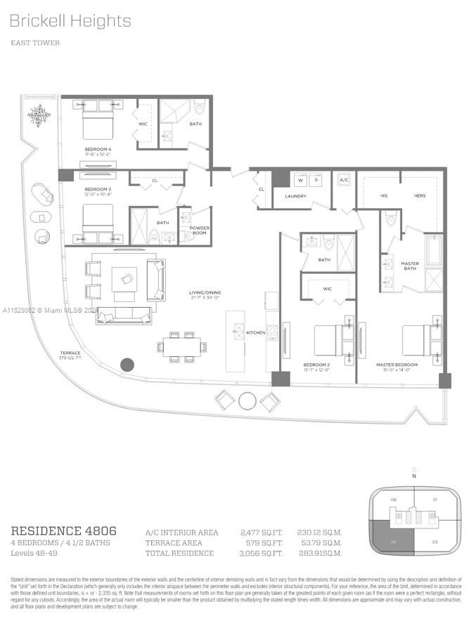 45 SW 9th St Unit: PH4806