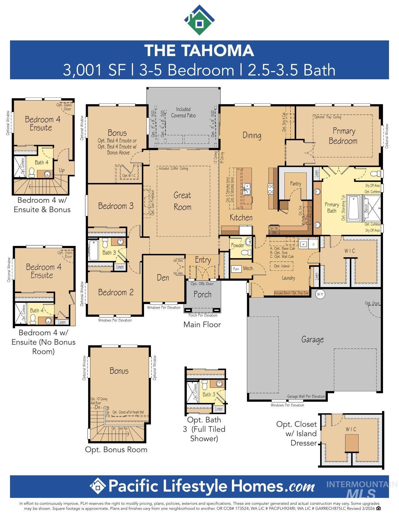 7689 W Flathead Lakes St. Unit: Tahoma Bonus