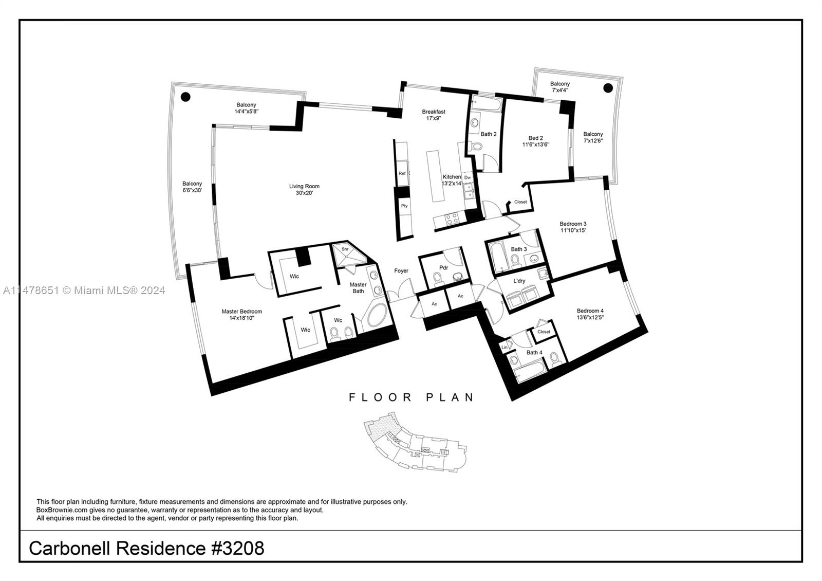 901 Brickell Key Blvd # 3208