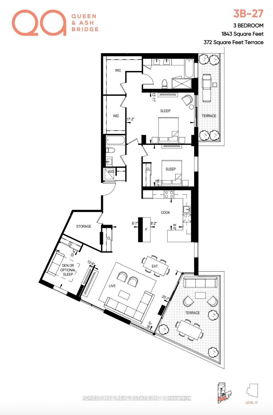1050 Eastern Avenue PH 1702, Toronto Unit: PH 1702