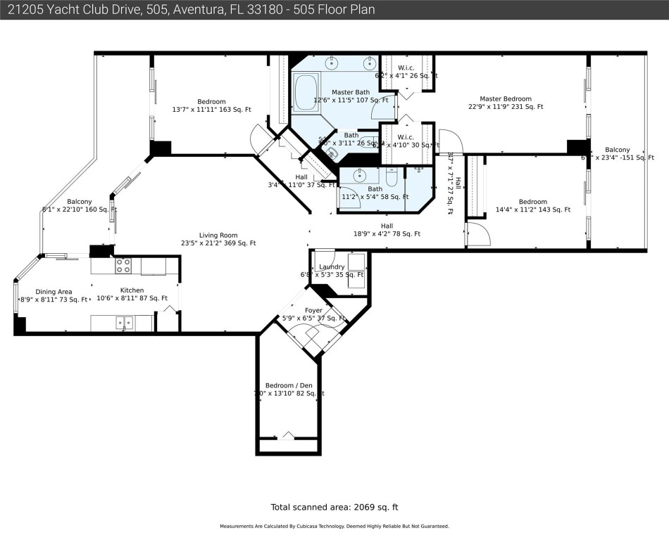 21205 Yacht Club Drive 505, Aventura Unit: 505