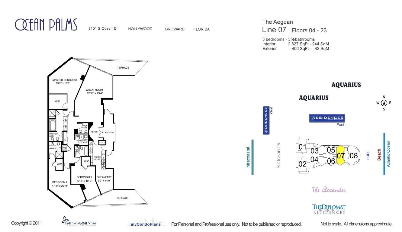 3101 S Ocean Drive 1807, Hollywood Unit: 1807