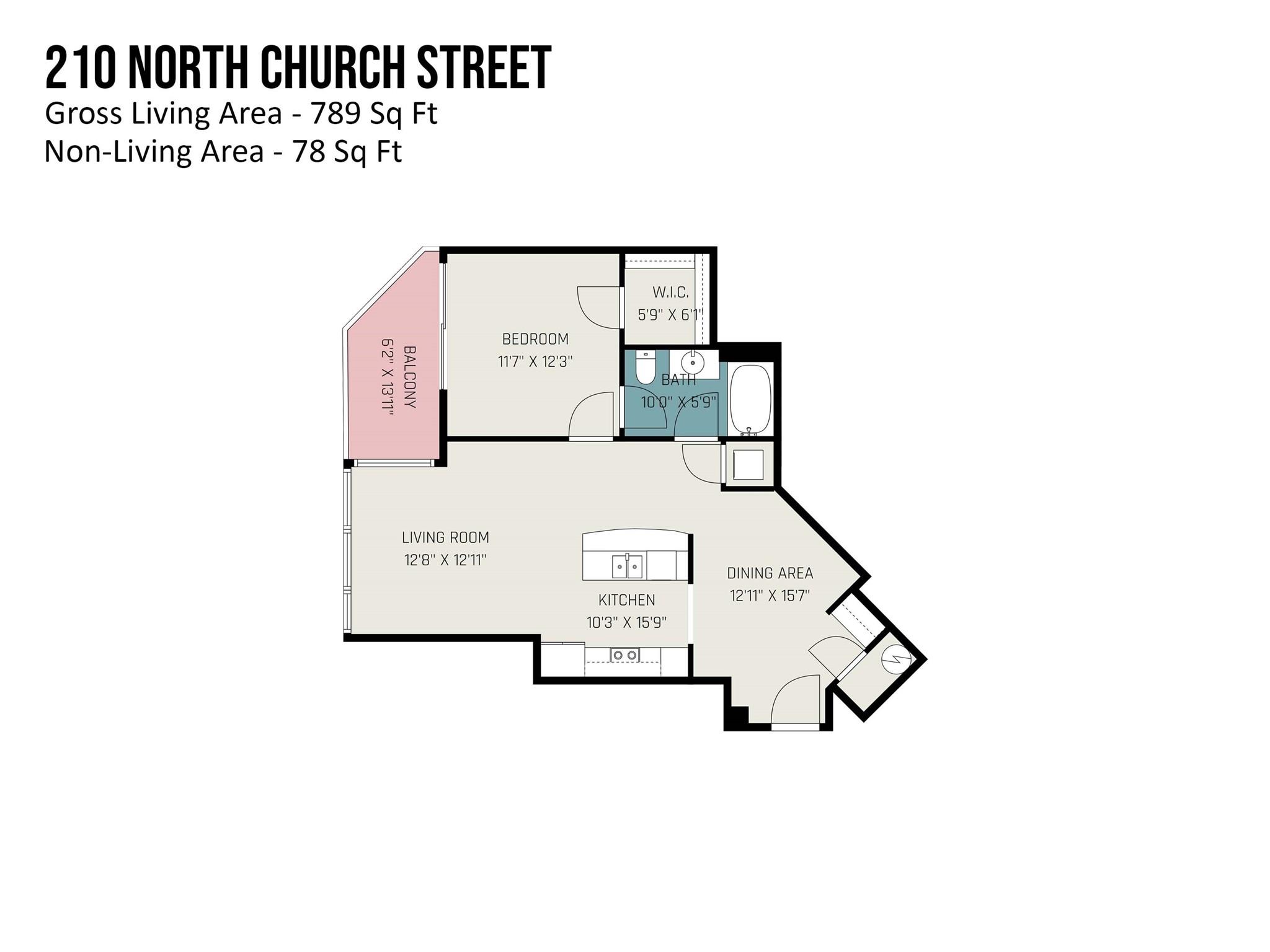 210 N Church Street N Unit: 1709