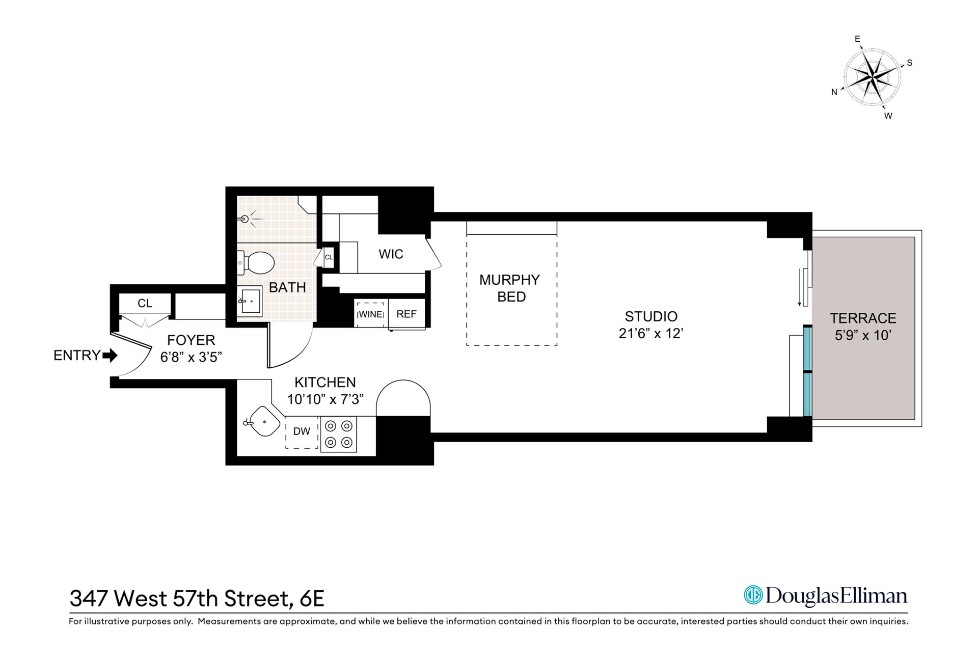 347 West 57th Street Apt. 6E - The Colonnade