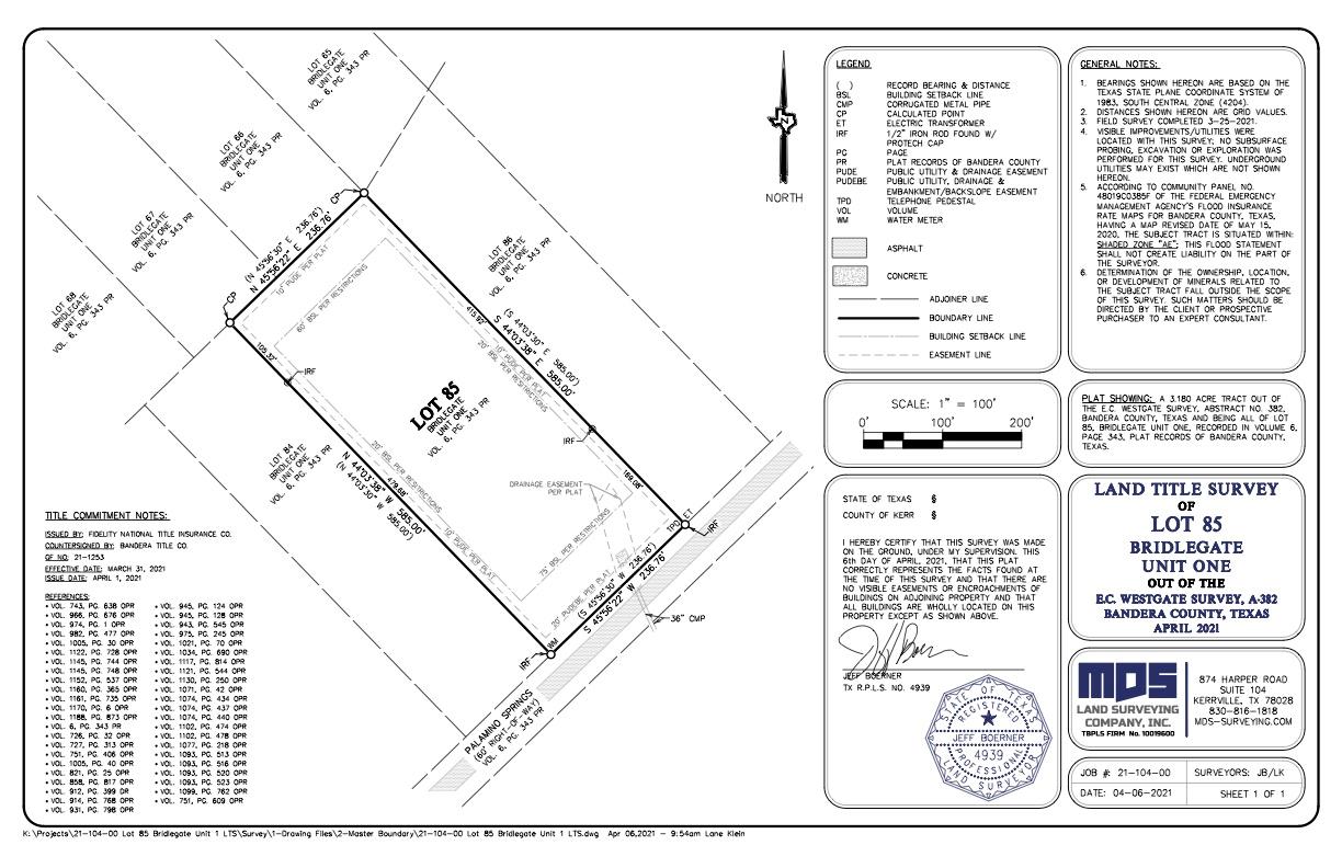 Lot 85 Palomino Springs