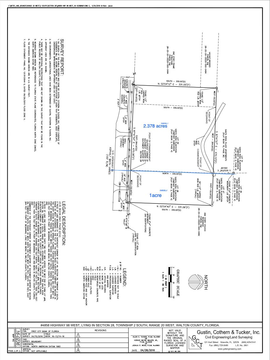 1Acre 4858 W US-98 Highway