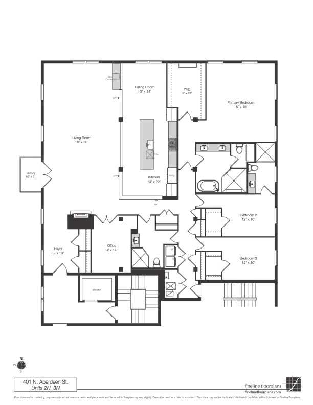 401 N Aberdeen Street Unit: 2N