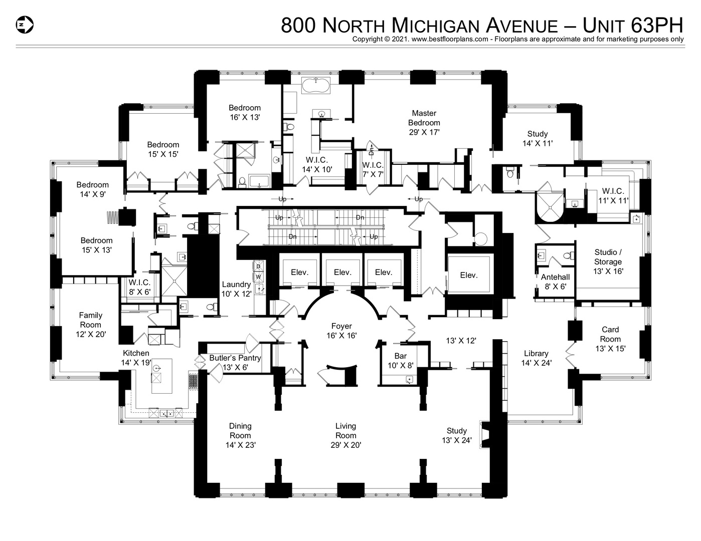 800 N Michigan Avenue Unit: 63PH