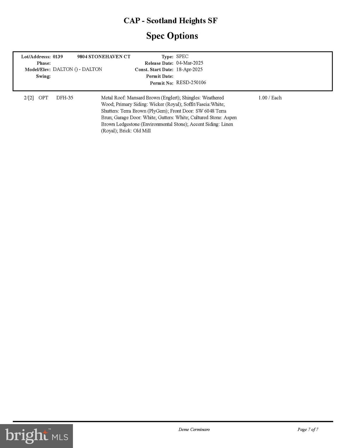 9804 STONEHAVEN COURT