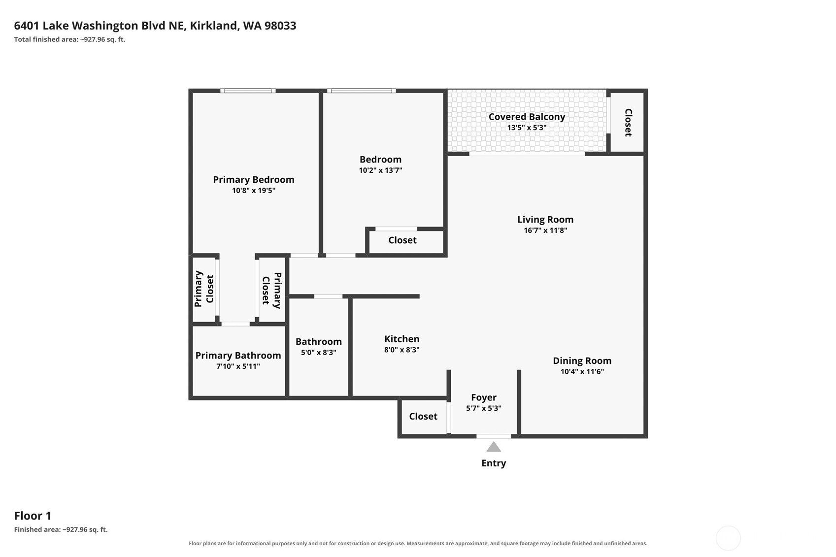 6401 Lake Washington Boulevard NE Unit: 307