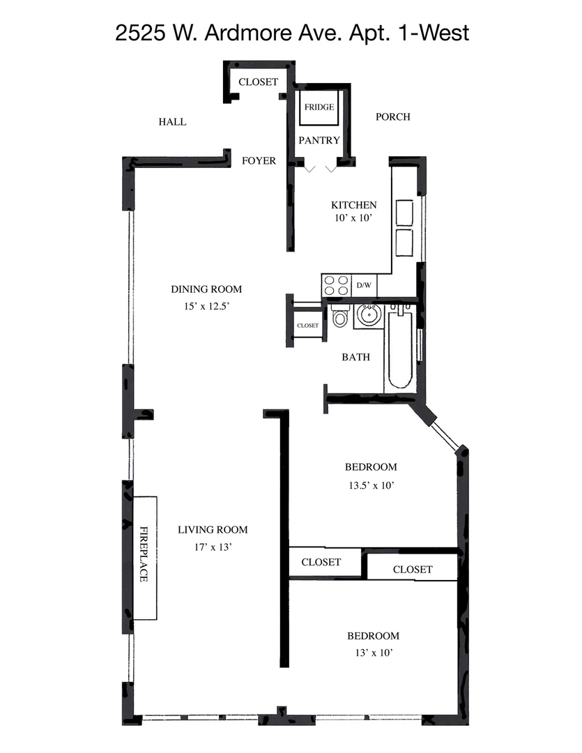 2525 W ARDMORE Avenue Unit: 1-W