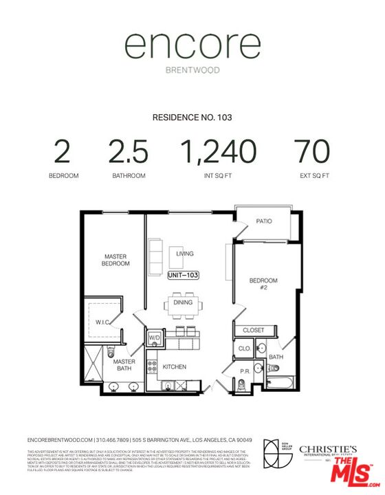 505 S Barrington Ave Unit: 103