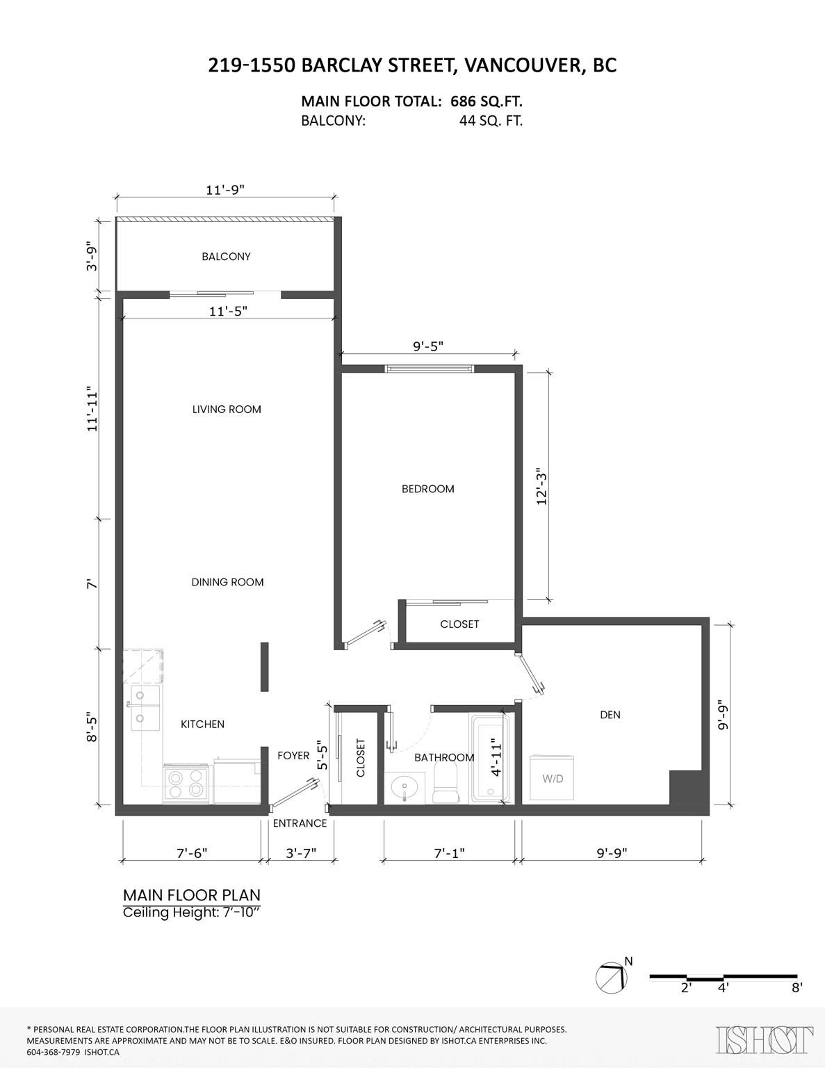 219 1550 BARCLAY STREET Unit: 219