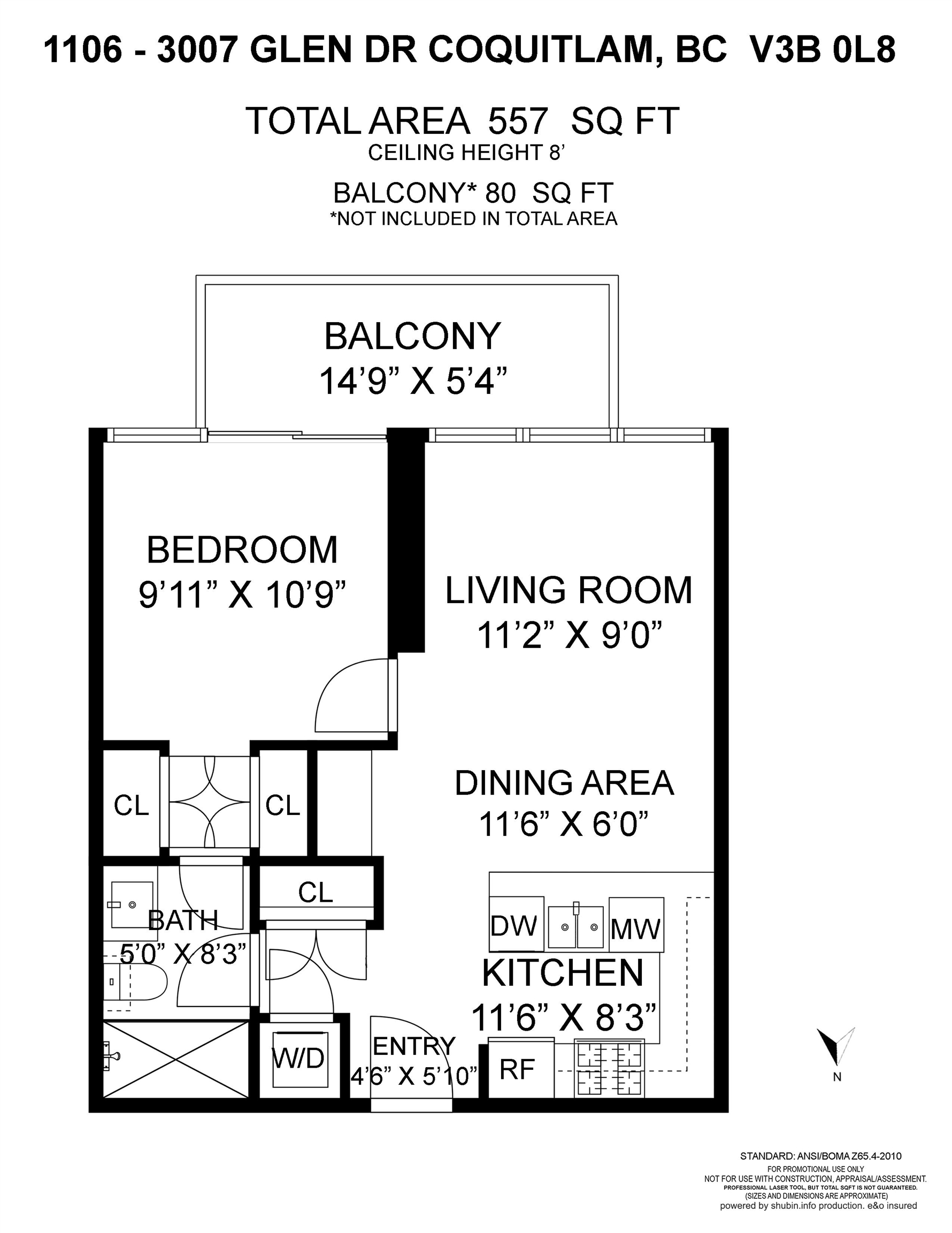 1106 3007 GLEN DRIVE Unit: 1106