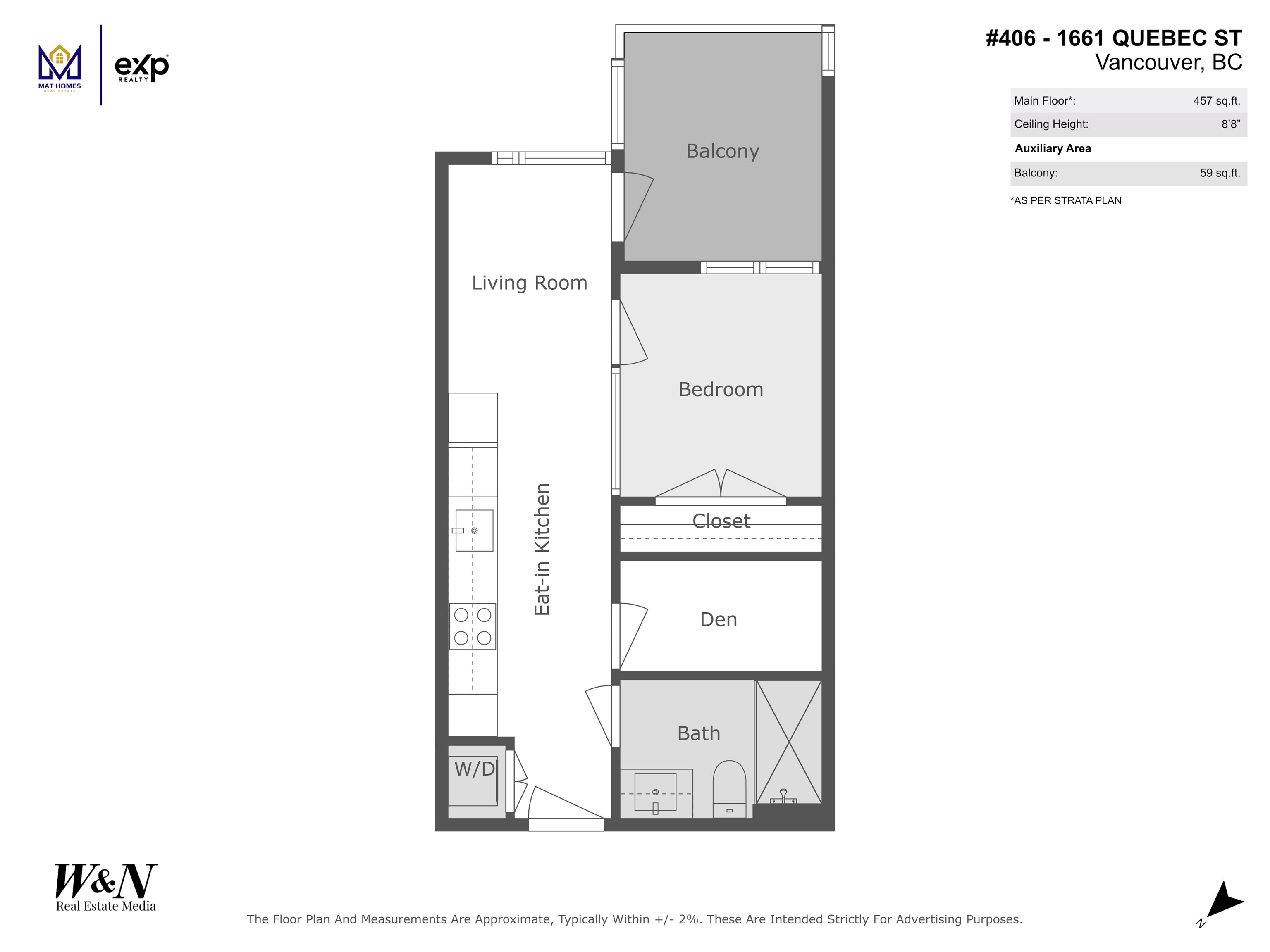 406 1661 QUEBEC STREET Unit: 406