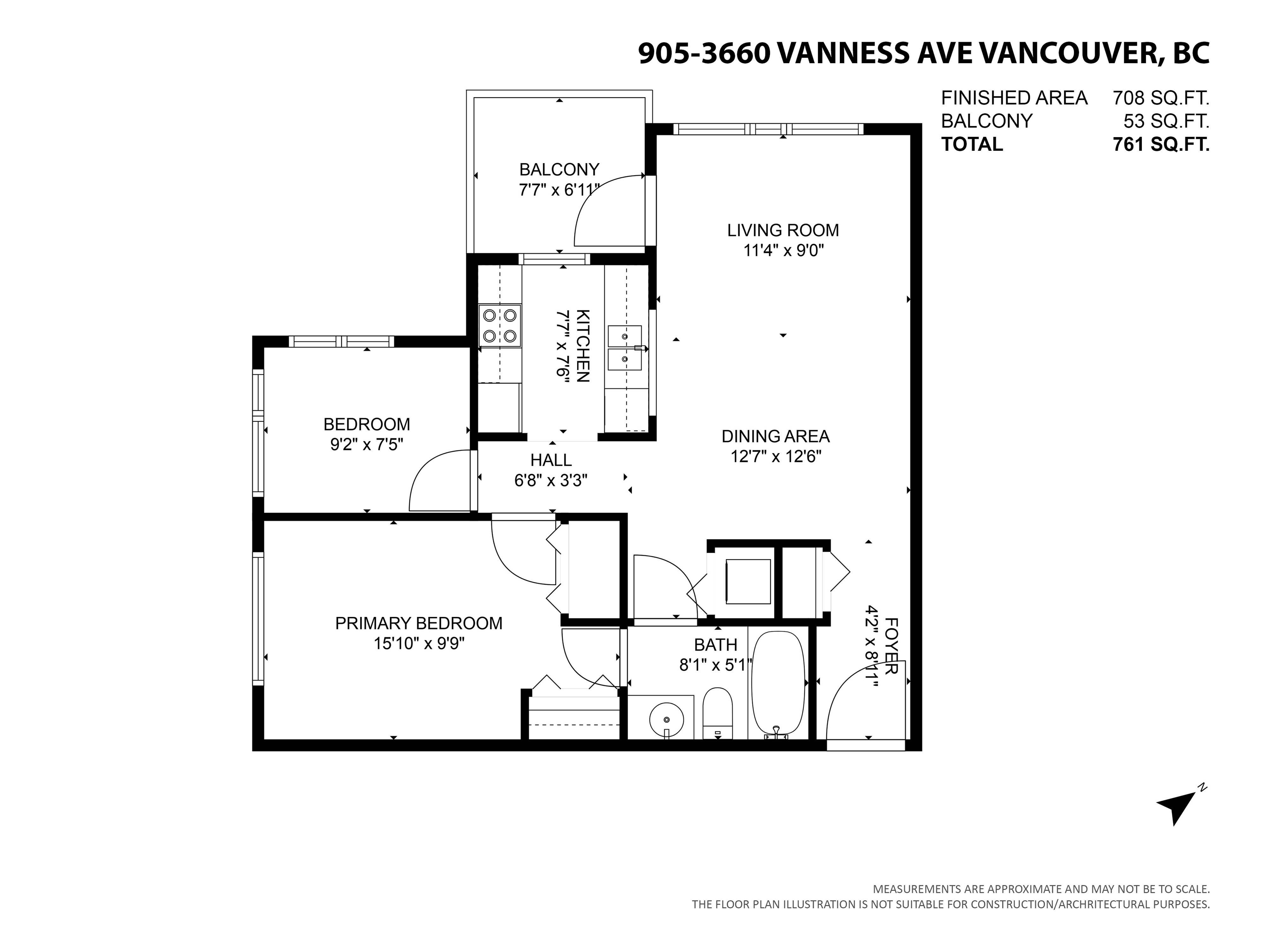 905 3660 VANNESS AVENUE Unit: 905