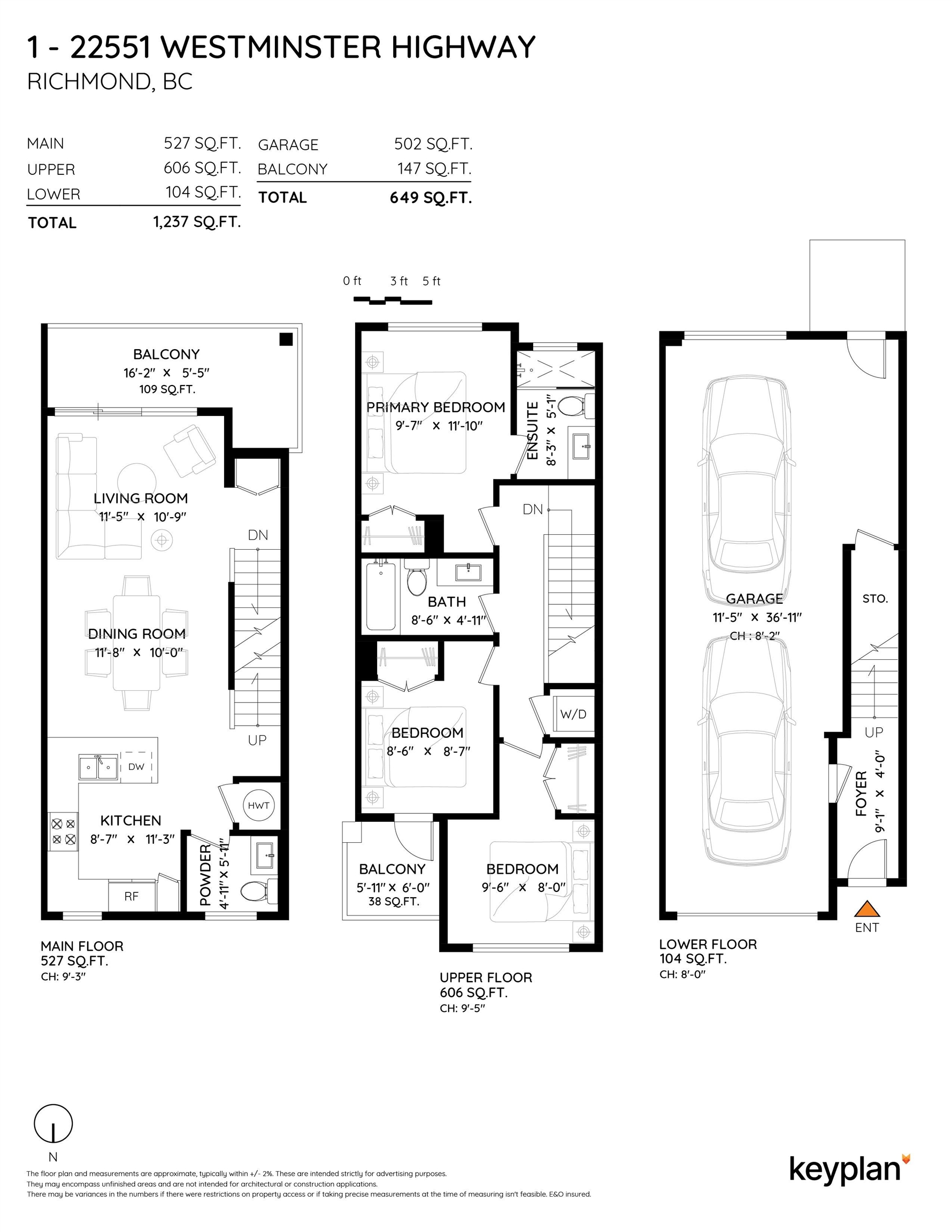 1 22551 WESTMINSTER HIGHWAY Unit: 1