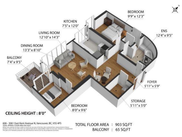 606 3061 E KENT AVENUE NORTH Unit: 606