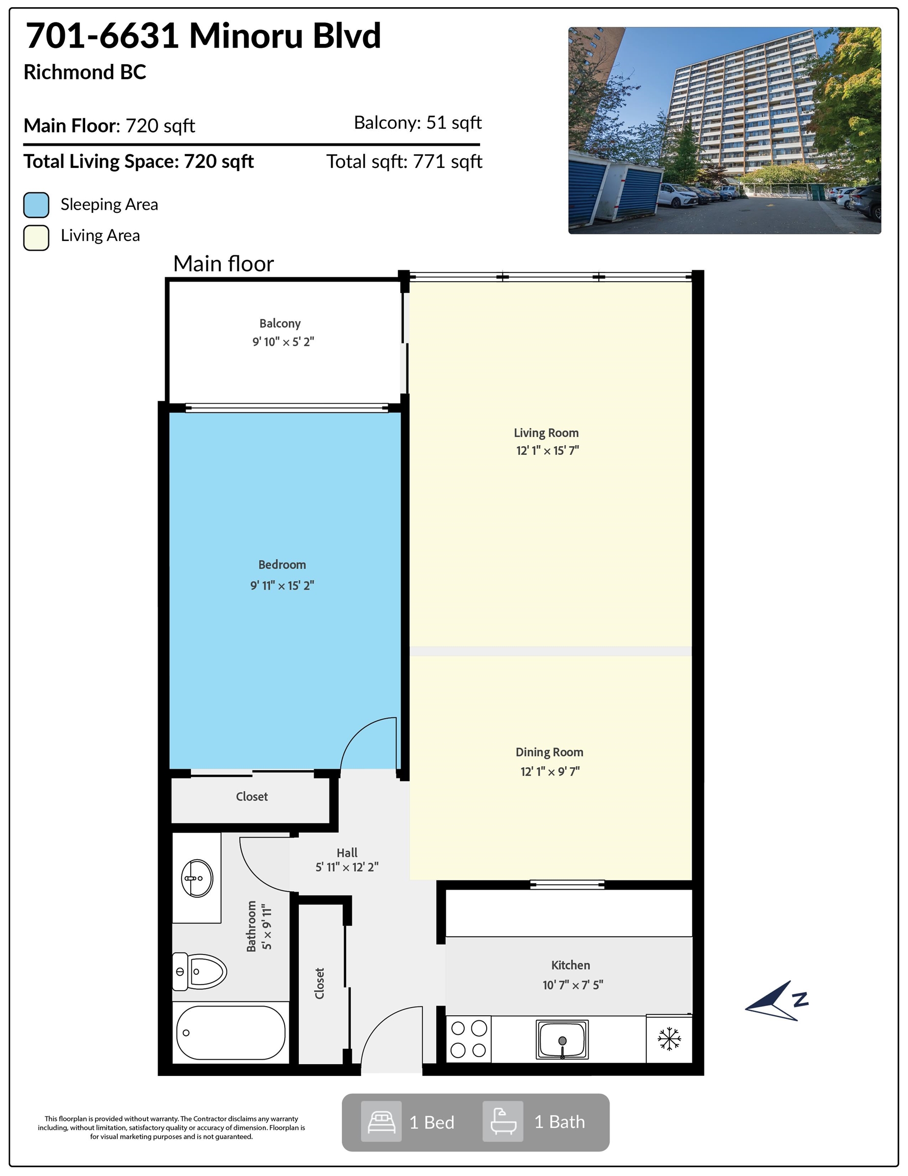 701 6631 MINORU BOULEVARD Unit: 701