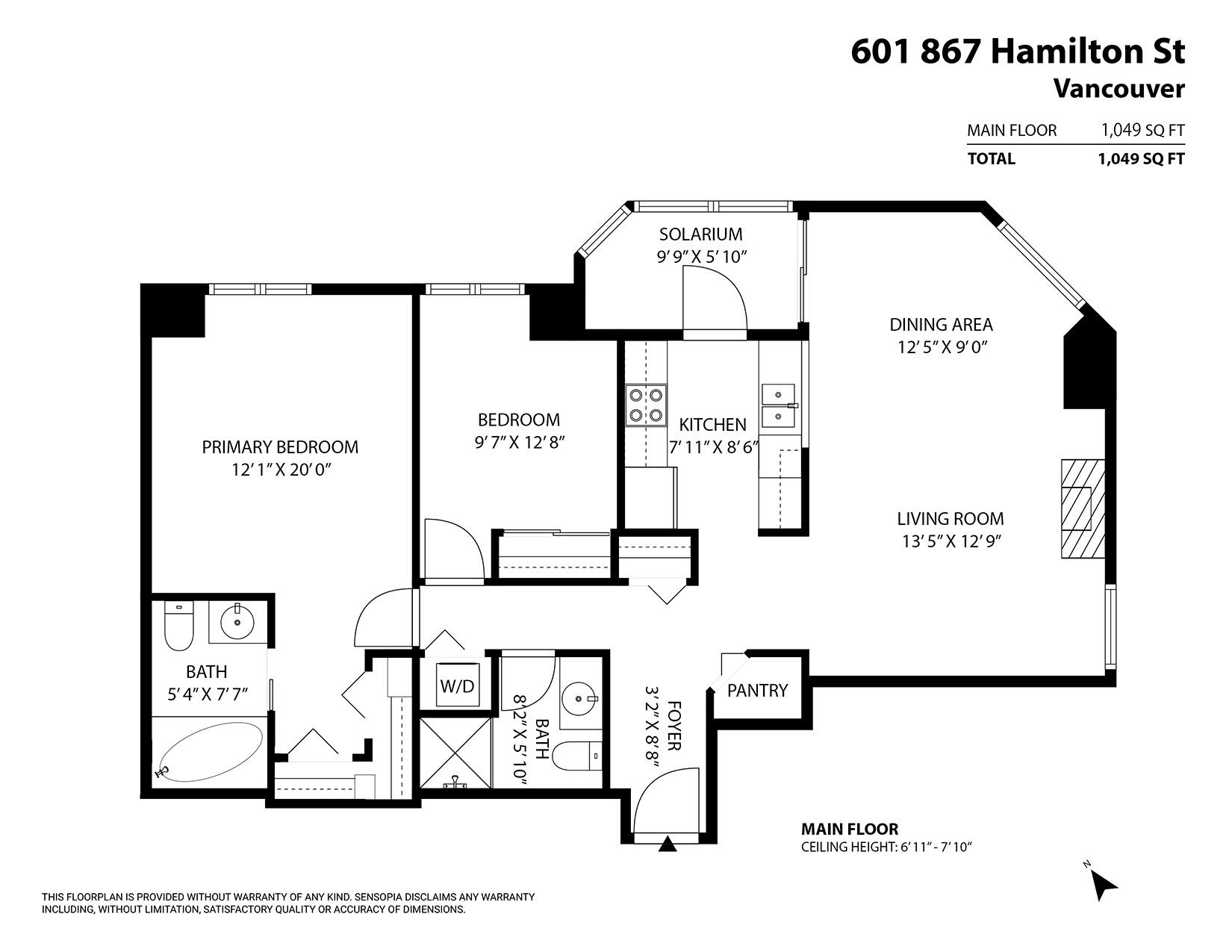 601 867 HAMILTON STREET Unit: 601