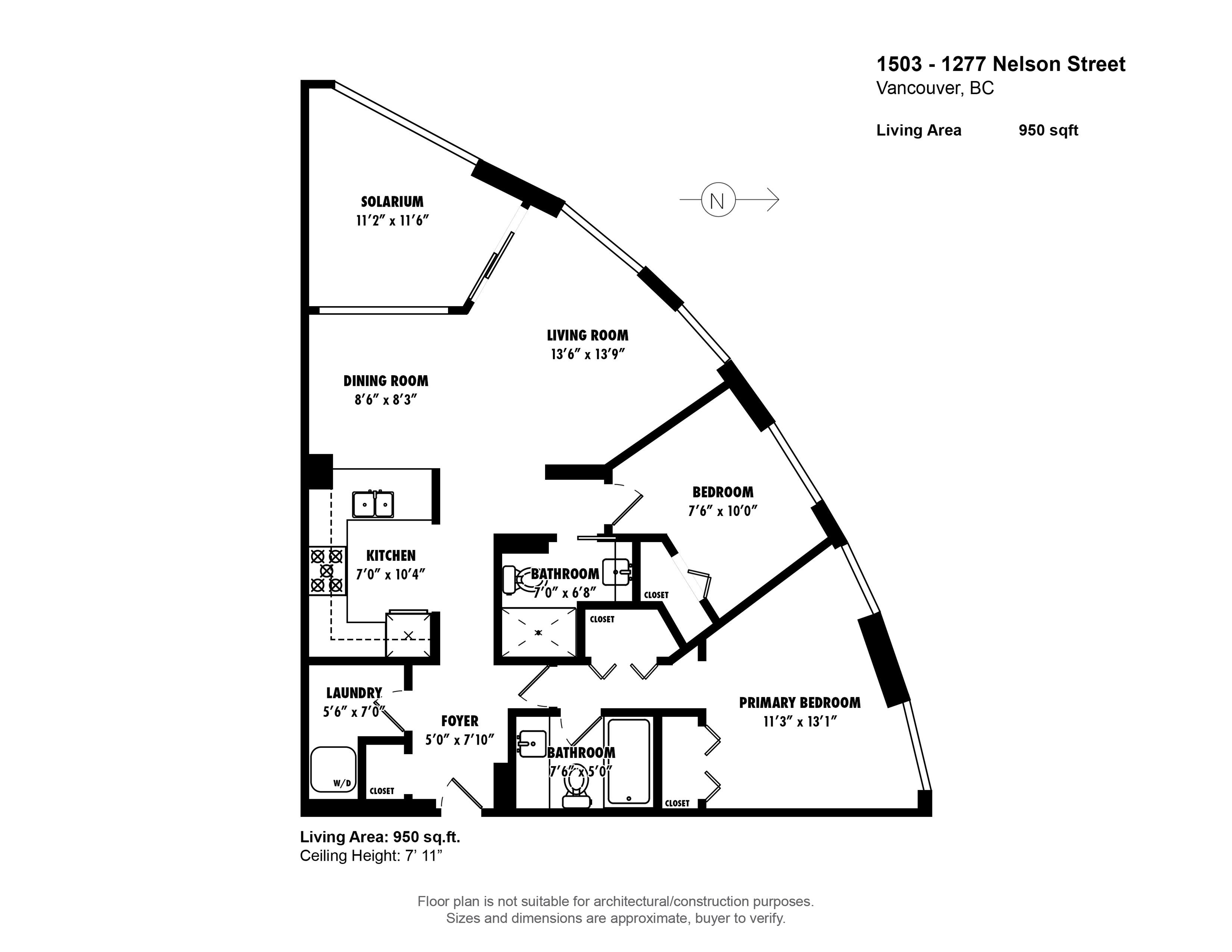 1503 1277 NELSON STREET, Vancouver Unit: 1503