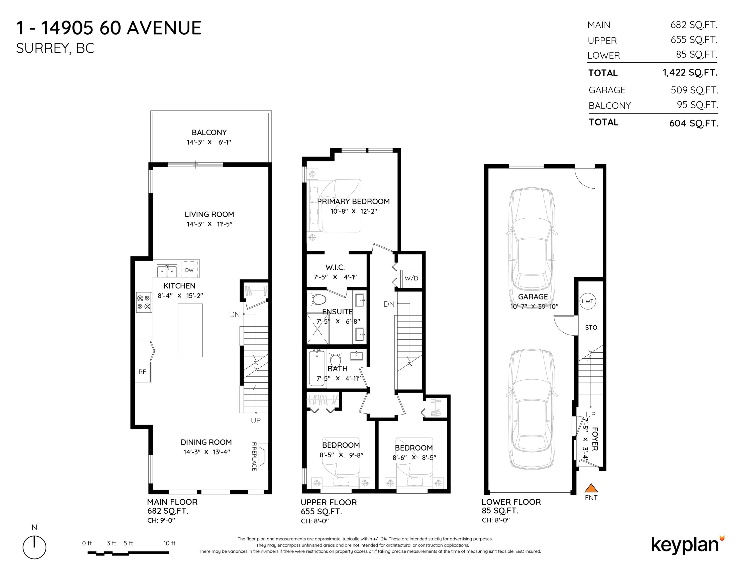 1 14905 60 AVENUE, Surrey Unit: 1