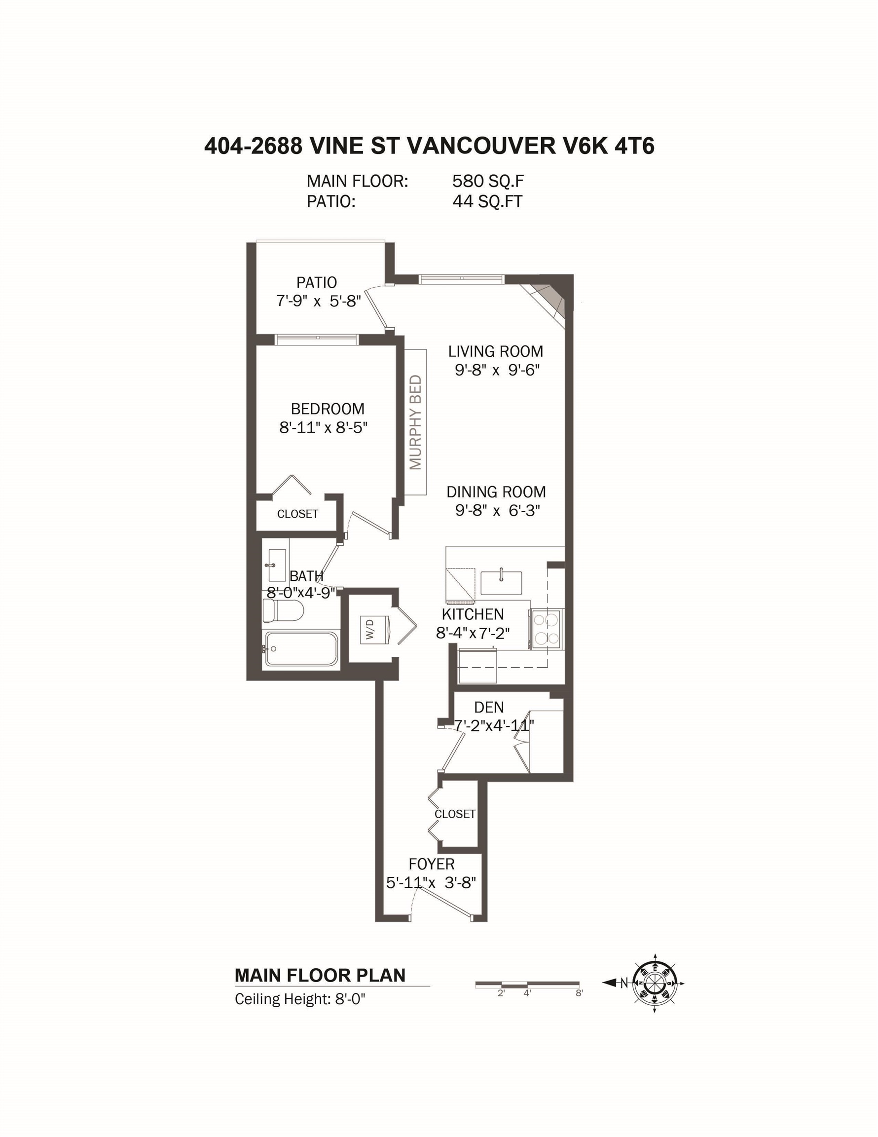 404 2688 VINE STREET Unit: 404