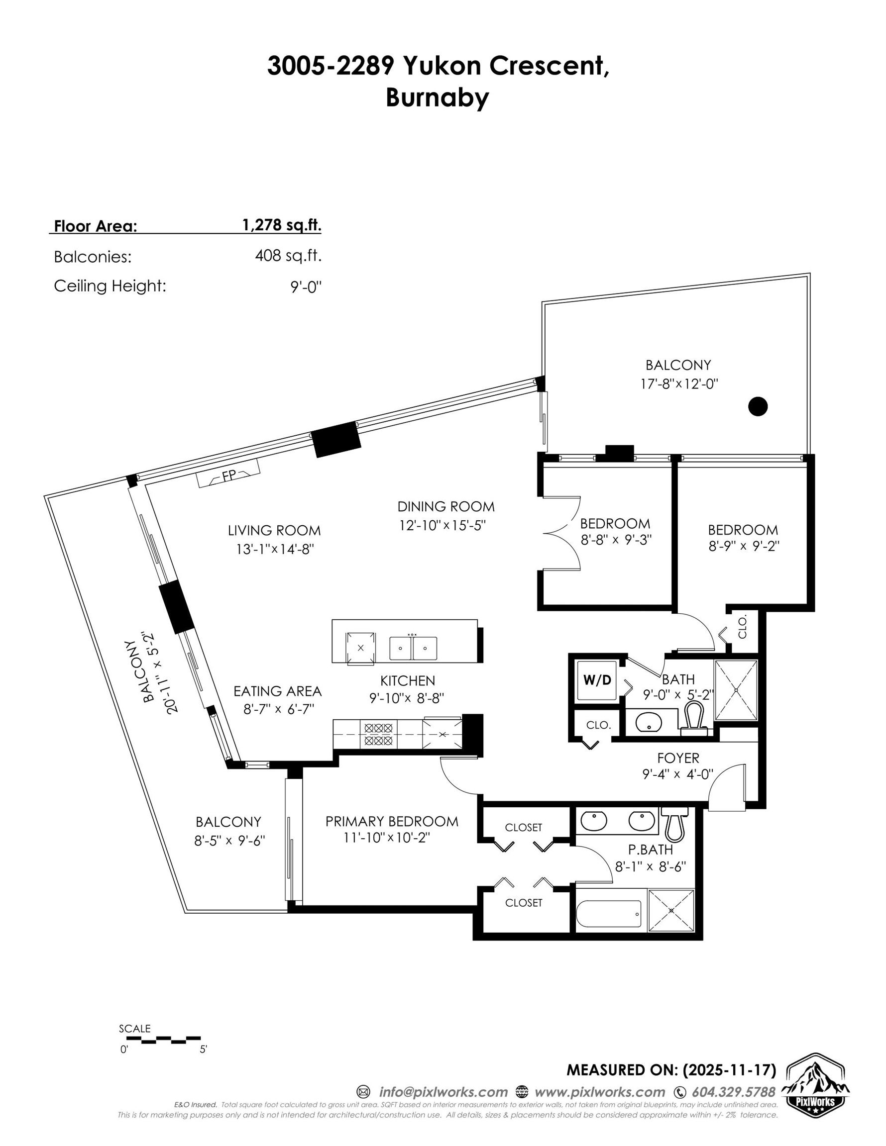 3005 2289 YUKON CRESCENT Unit: 3005