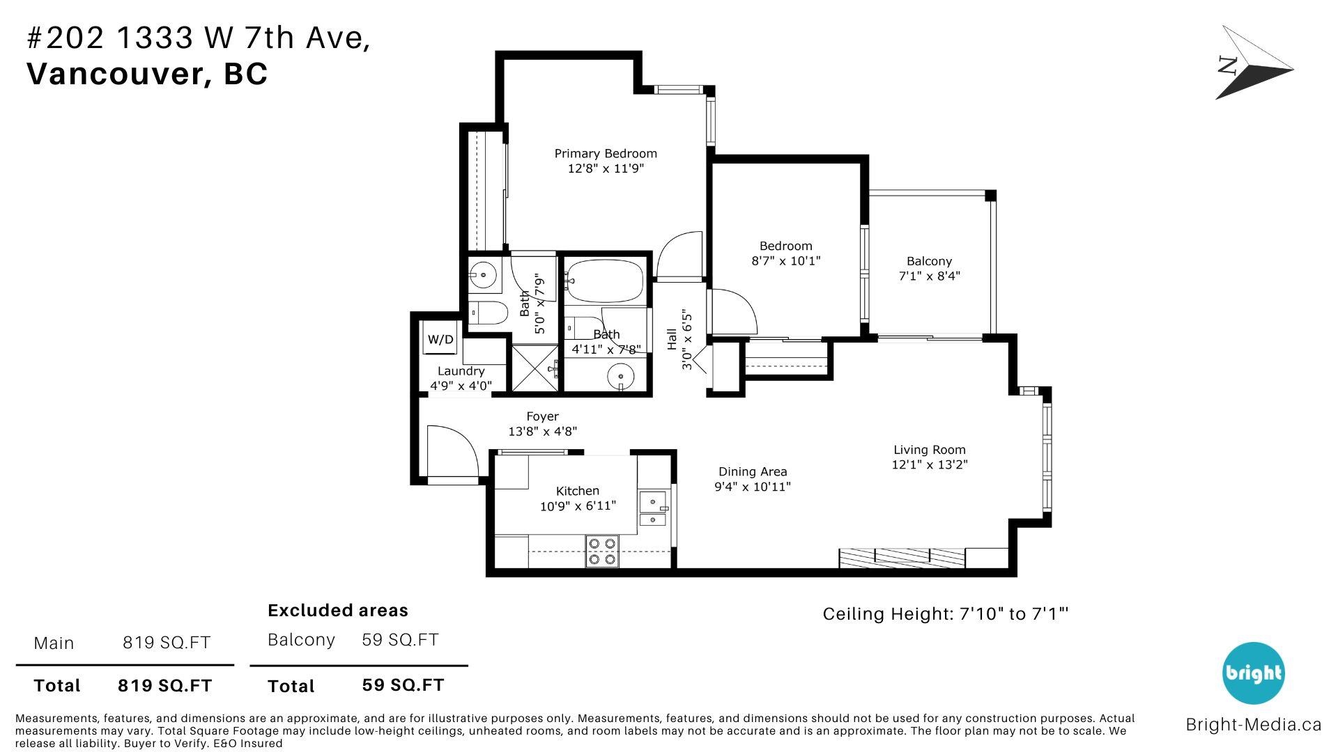 202 1333 W 7TH AVENUE Unit: 202