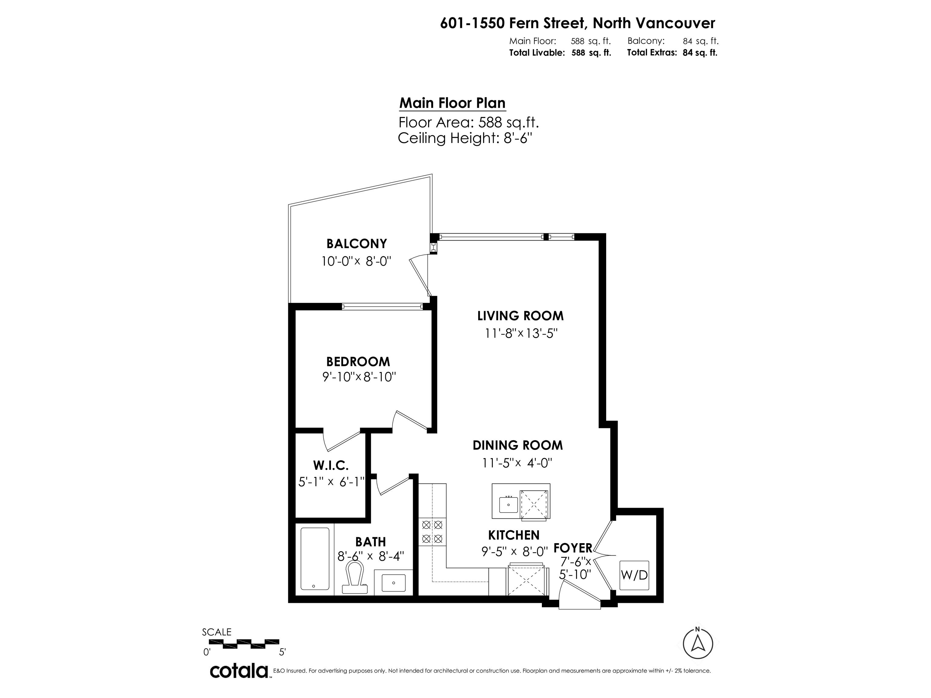601 1550 FERN STREET Unit: 601