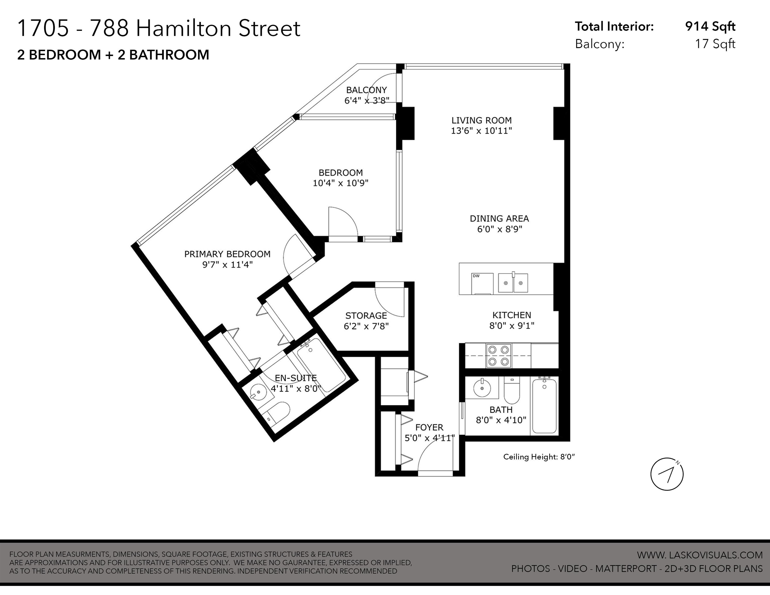 1705 788 HAMILTON STREET Unit: 1705
