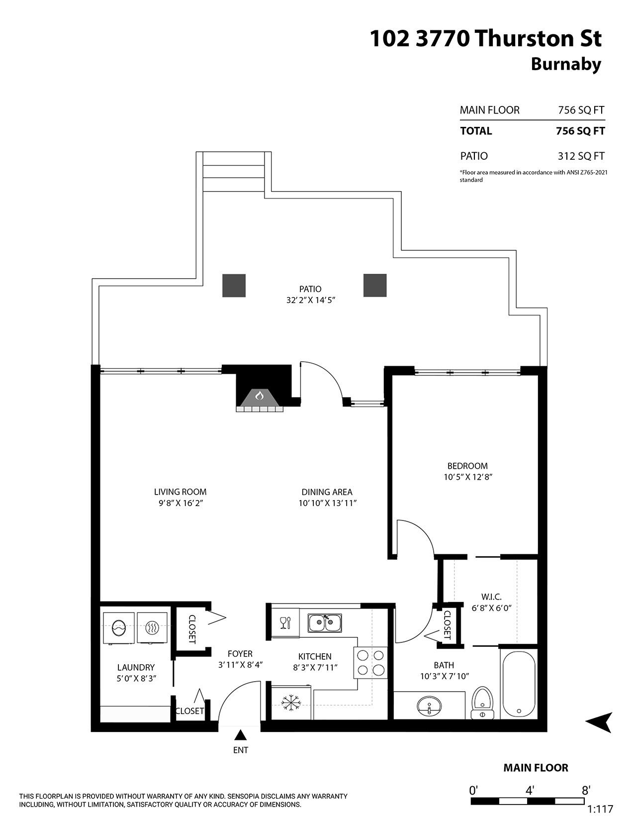 102 3770 THURSTON STREET Unit: 102