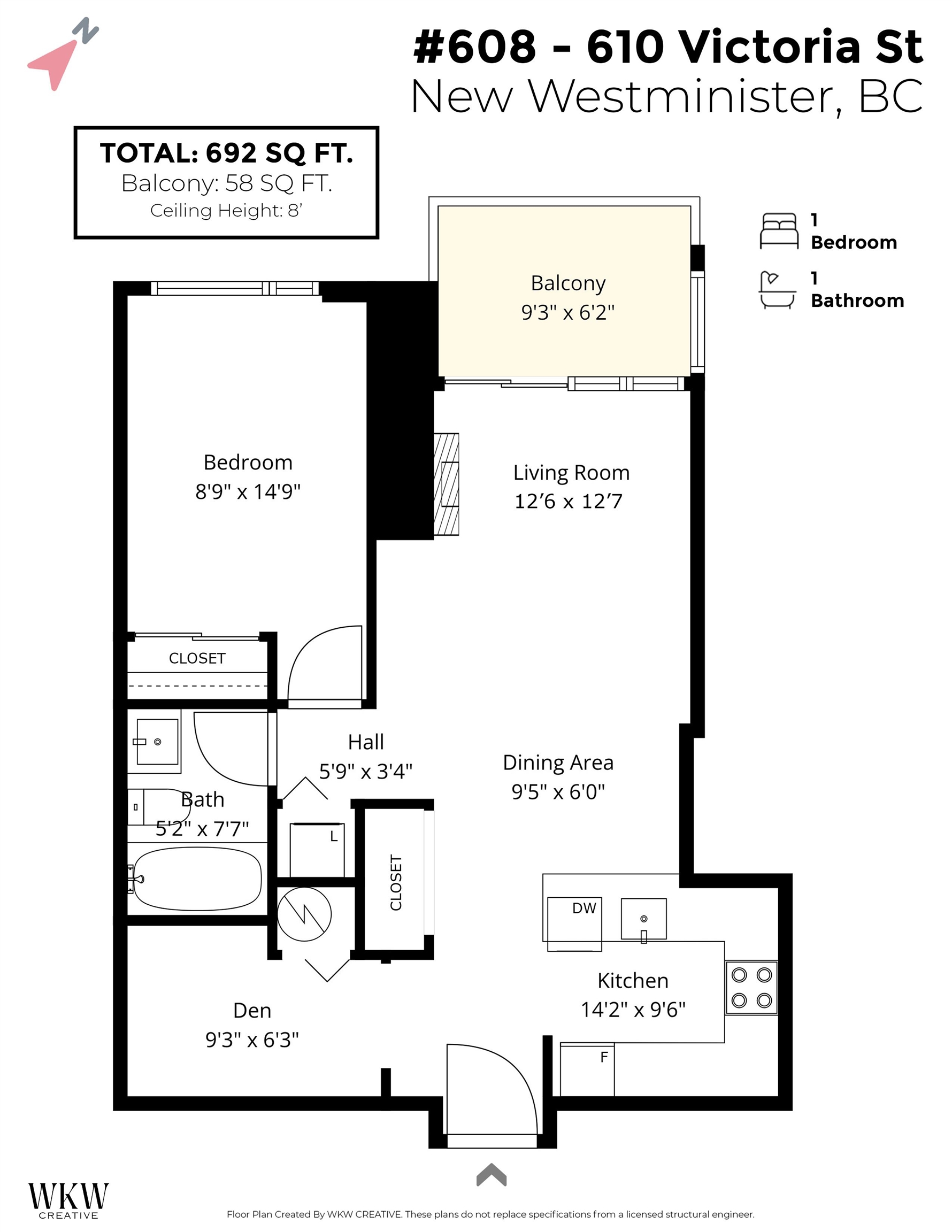 608 610 VICTORIA STREET Unit: 608
